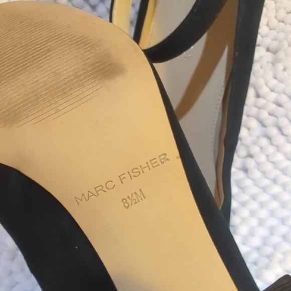 Marc Fisher Mfion Black Suede Block Heel Pumps New - Picture 6 of 17